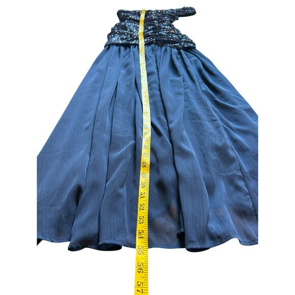 NWT - Hello Molly Navy Blue Sequined Gown - Size M - Picture 9 of 16